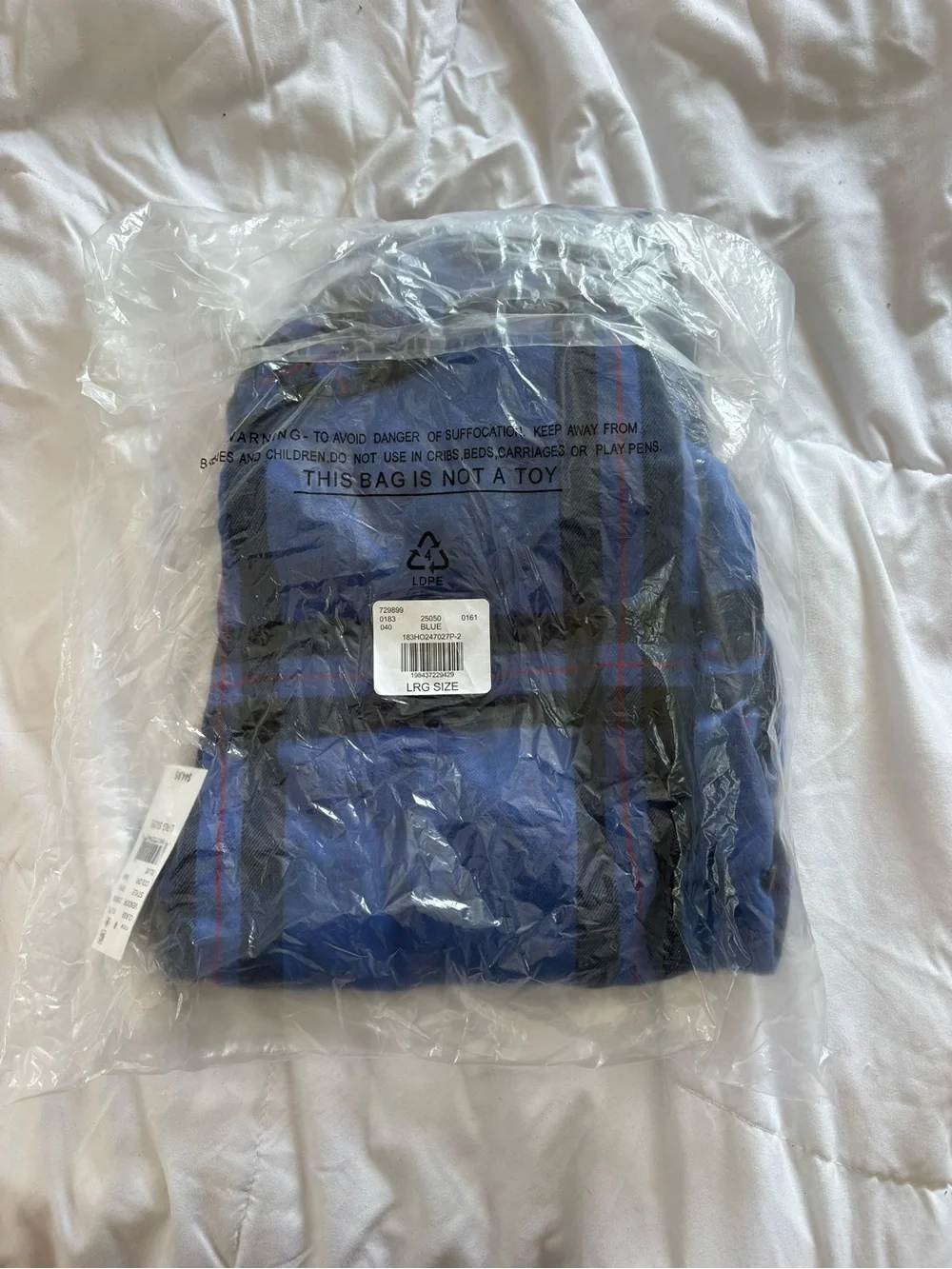PacSun Blue and Black Plaid Button-Up Shirt